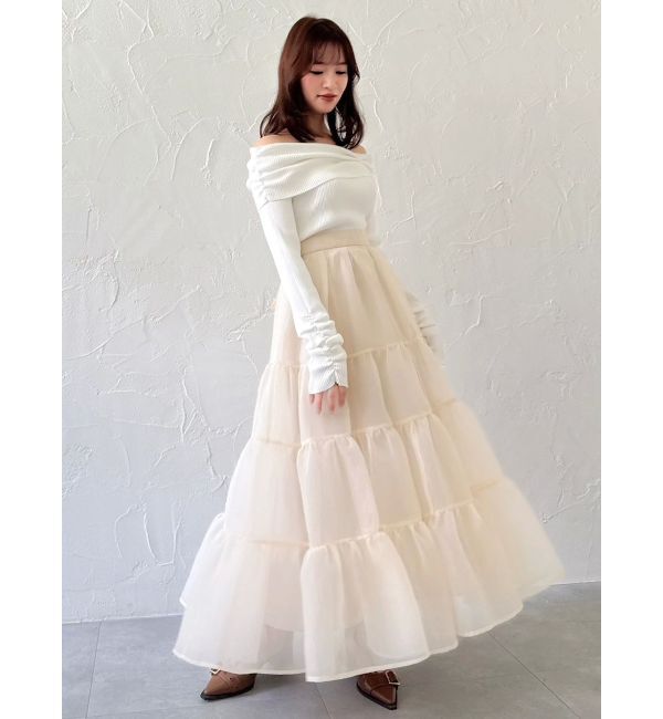 dazzlin「オーガンティアードスカート」|スカート|