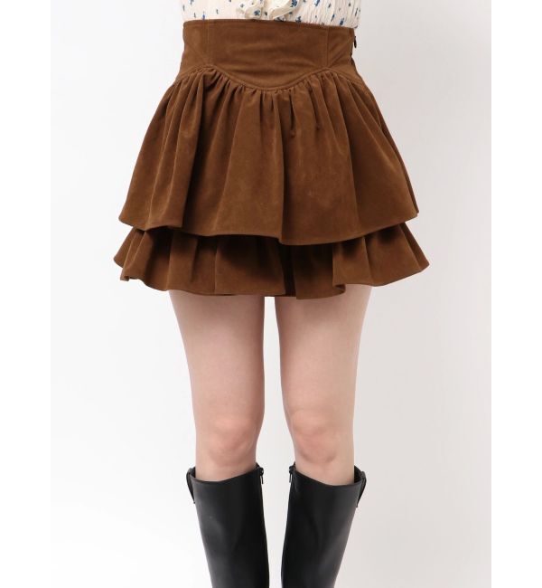 dazzlin「【セットアップ対応】フェイクスウェードミニスカート」|スカート|