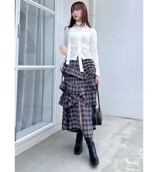 dazzlin「ランダムフリルギャザースカート」|スカート|