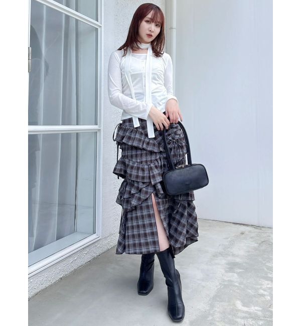 dazzlin「ランダムフリルギャザースカート」|スカート|