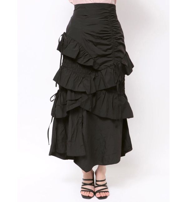 dazzlin「ランダムフリルギャザースカート」|スカート|