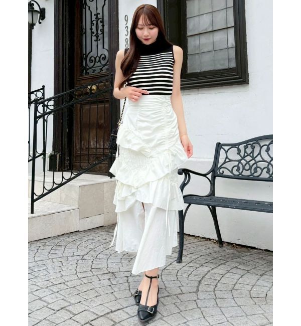 dazzlin「ランダムフリルギャザースカート」|スカート|
