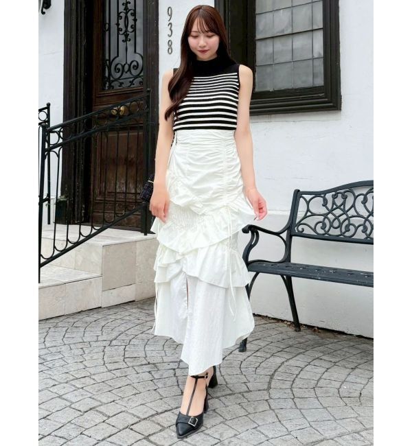 dazzlin「ランダムフリルギャザースカート」|スカート|