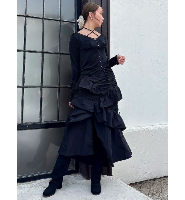 dazzlin「ランダムフリルギャザースカート」|スカート|