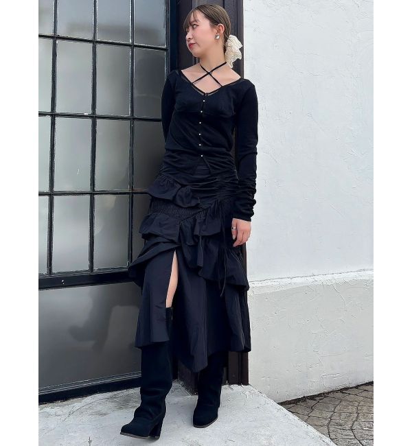 dazzlin「ランダムフリルギャザースカート」|スカート|