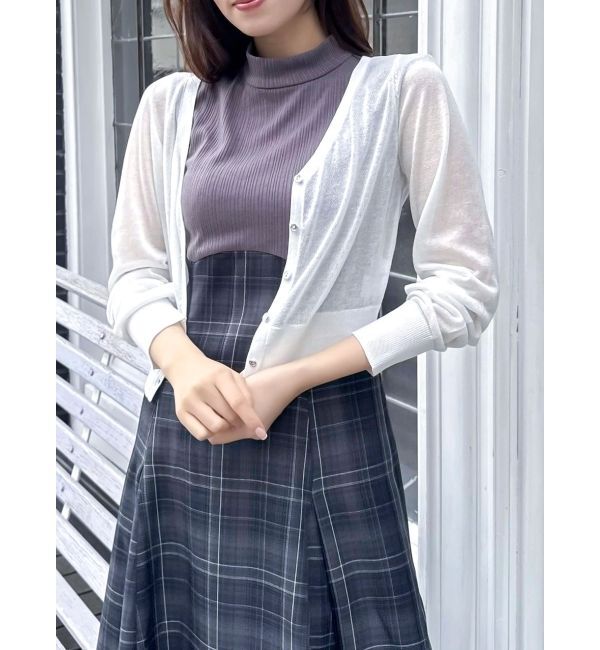 dazzlin「ラメシアーシンプルニットカーディガン」|カーディガン|