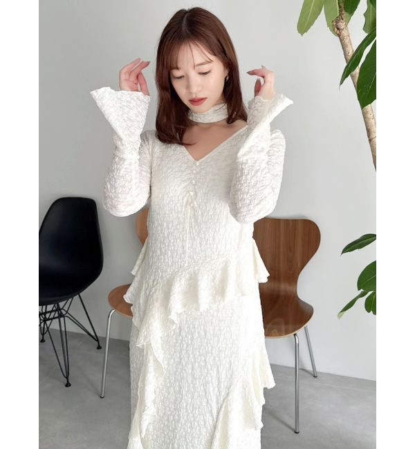 dazzlin「アシメフリルレースワンピース」|ワンピース|