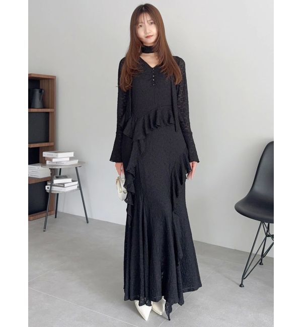 dazzlin「アシメフリルレースワンピース」|ワンピース|