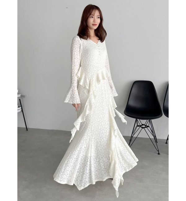 dazzlin「アシメフリルレースワンピース」|ワンピース|