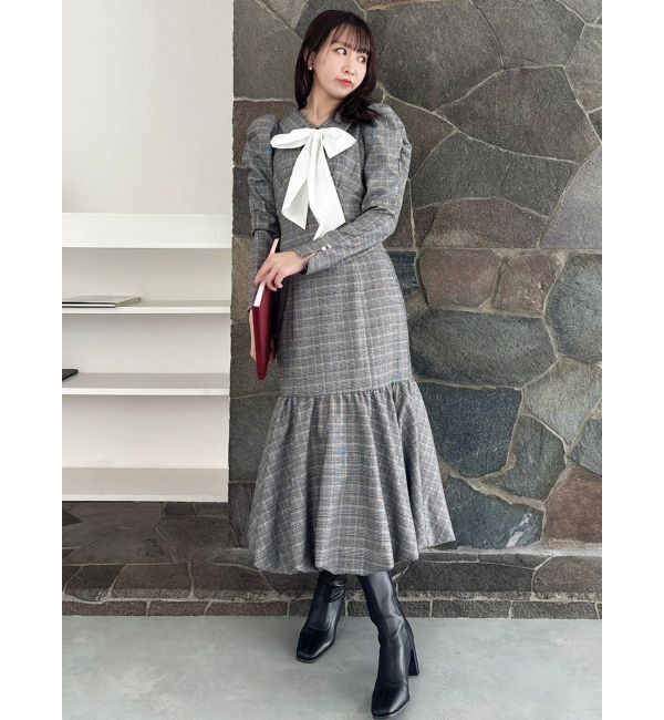 dazzlin「バルーンチェックワンピース」|ワンピース|