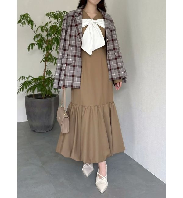 dazzlin「バルーンチェックワンピース」|ワンピース|