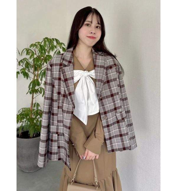 dazzlin「バルーンチェックワンピース」|ワンピース|