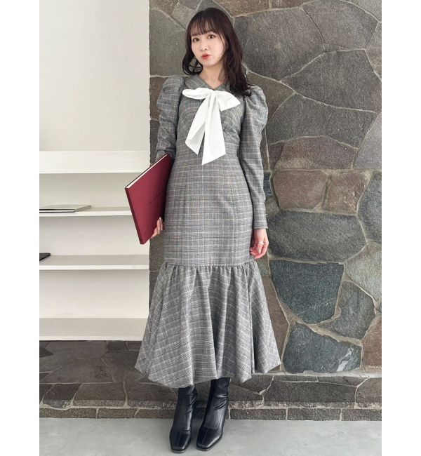 dazzlin「バルーンチェックワンピース」|ワンピース|