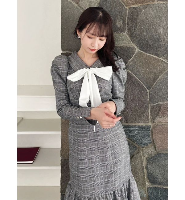 dazzlin「バルーンチェックワンピース」|ワンピース|