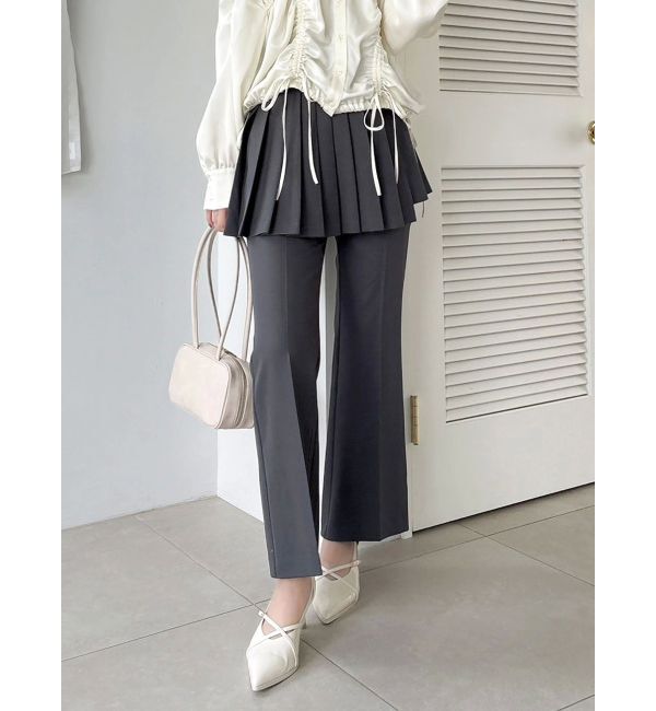 dazzlin「2WAYレイヤードスカートパンツ」|その他|チャコールグレー