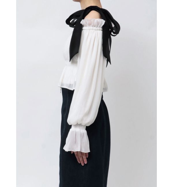 MERCURYDUO「ショルダーリボンオフショルブラウス」|シャツ・ブラウス|