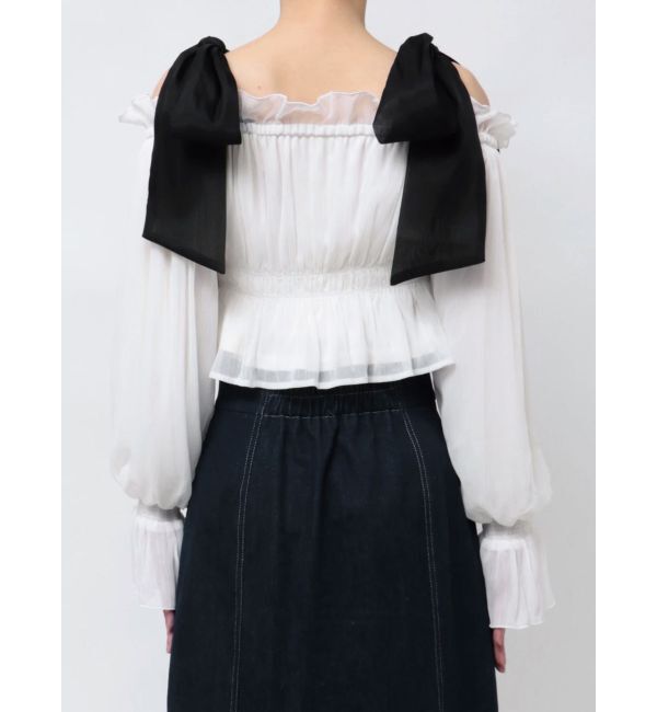 MERCURYDUO「ショルダーリボンオフショルブラウス」|シャツ・ブラウス|