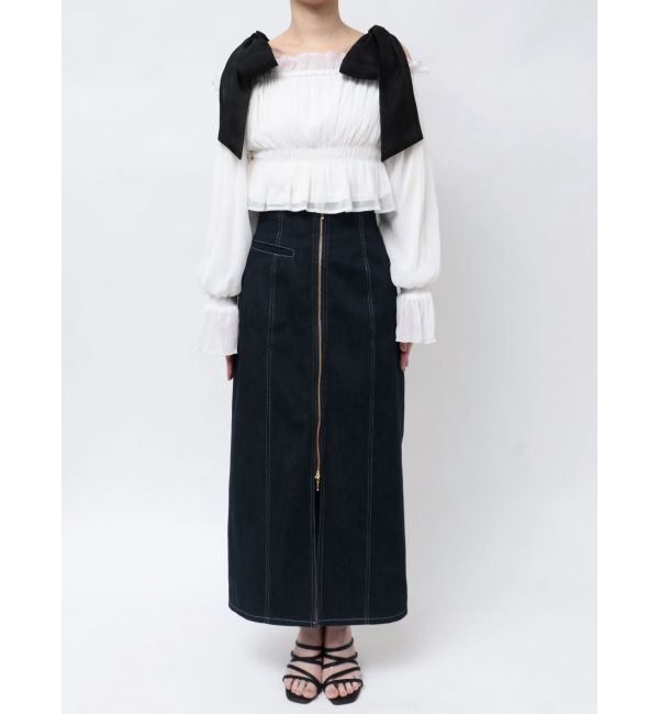 MERCURYDUO「ショルダーリボンオフショルブラウス」|シャツ・ブラウス|