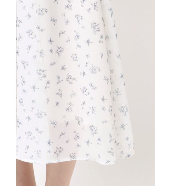 MERCURYDUO「フリルスリーブフラワーワンピース」|ワンピース|