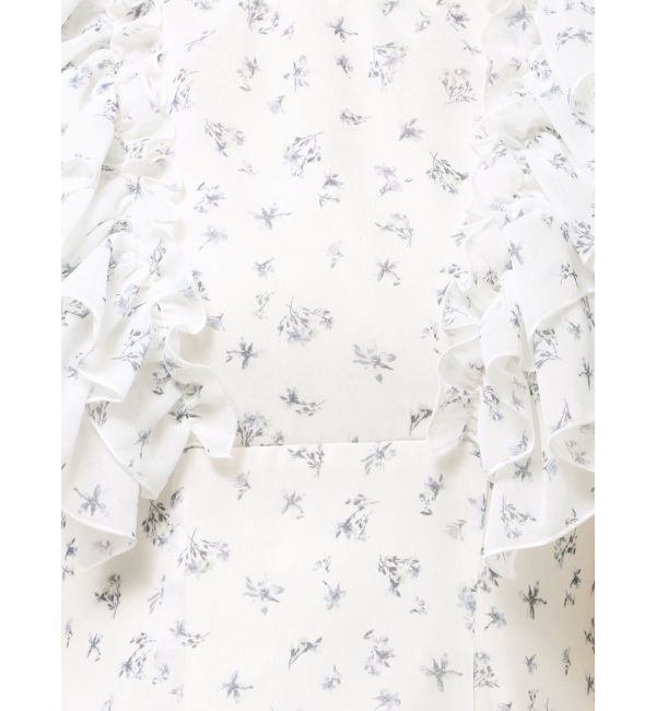 MERCURYDUO「フリルスリーブフラワーワンピース」|ワンピース|