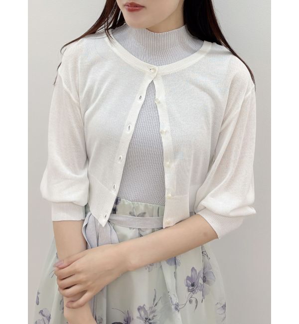 MERCURYDUO「2WAYシアーコンパクトカーディガン」|カーディガン|