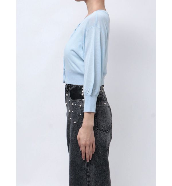 MERCURYDUO「2WAYシアーコンパクトカーディガン」|カーディガン|