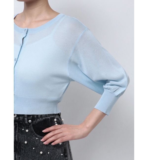 MERCURYDUO「2WAYシアーコンパクトカーディガン」|カーディガン|