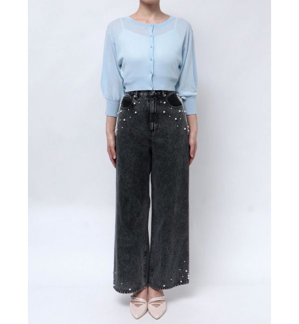 MERCURYDUO「2WAYシアーコンパクトカーディガン」|カーディガン|