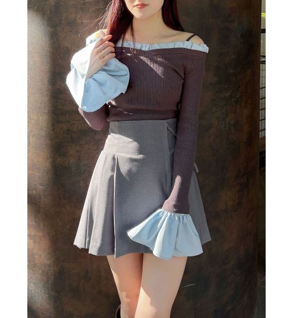 MERCURYDUO「プリーツミニスカパン」|スカート|