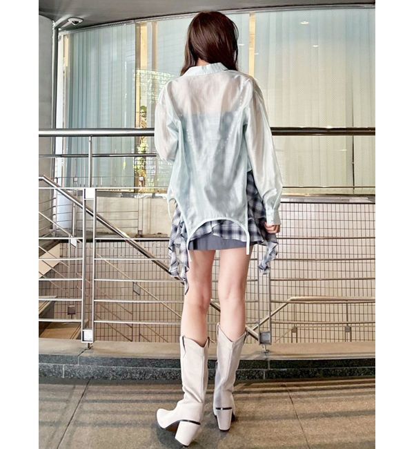 MERCURYDUO「ガーターデザインシャツ」|シャツ・ブラウス|