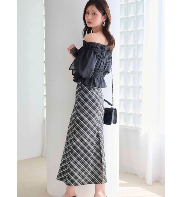 MERCURYDUO「バイアスナロースカート」|スカート|