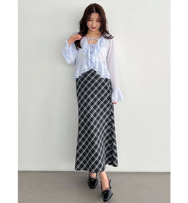 MERCURYDUO「バイアスナロースカート」|スカート|