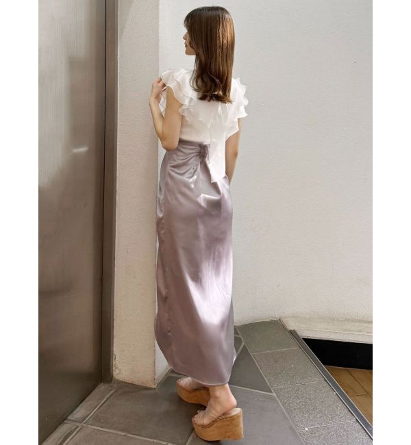 MERCURYDUO「【WEB限定カラーあり】アシメタックナロースカート」|スカート|