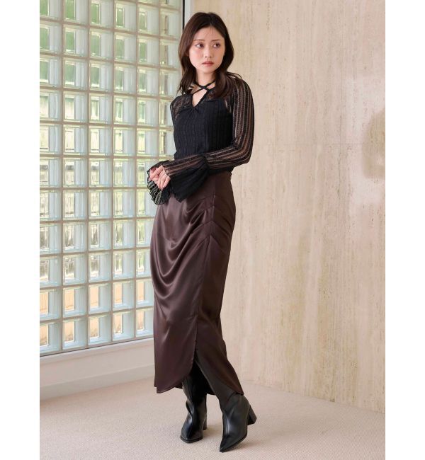 MERCURYDUO「【WEB限定カラーあり】アシメタックナロースカート」|スカート|