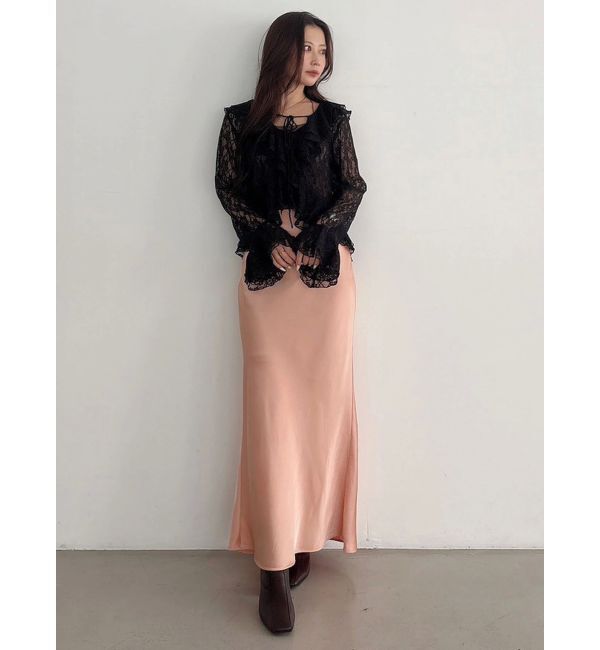 MERCURYDUO「シアーラッフルダブルリボンブラウス」|シャツ・ブラウス|