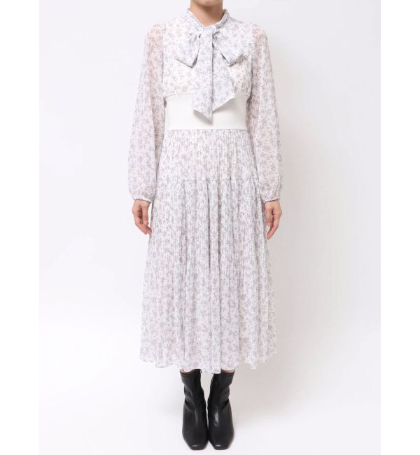 MERCURYDUO「ウエストリブプリーツワンピース」|ワンピース|