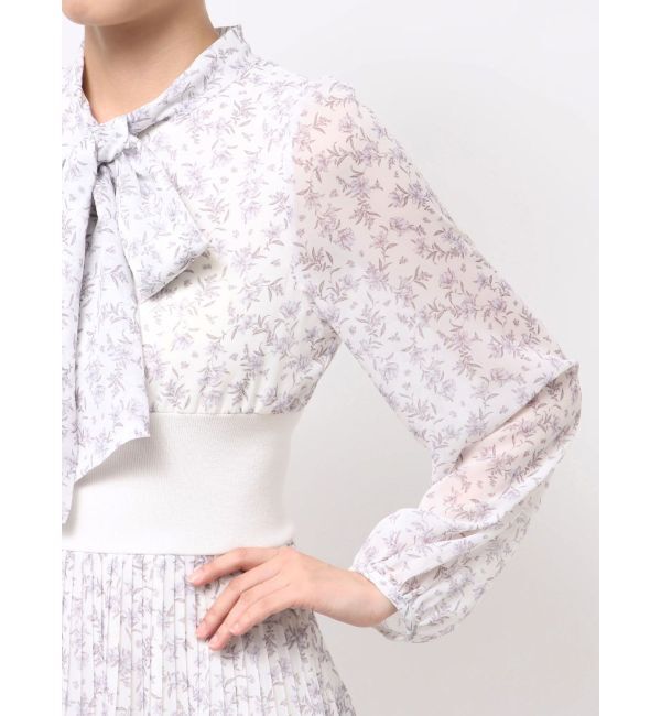 MERCURYDUO「ウエストリブプリーツワンピース」|ワンピース|