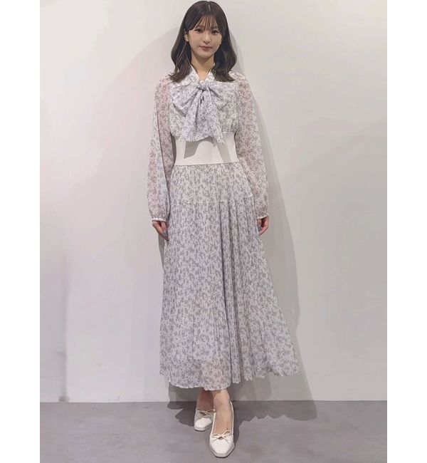 MERCURYDUO「ウエストリブプリーツワンピース」|ワンピース|