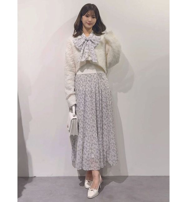 MERCURYDUO「ウエストリブプリーツワンピース」|ワンピース|