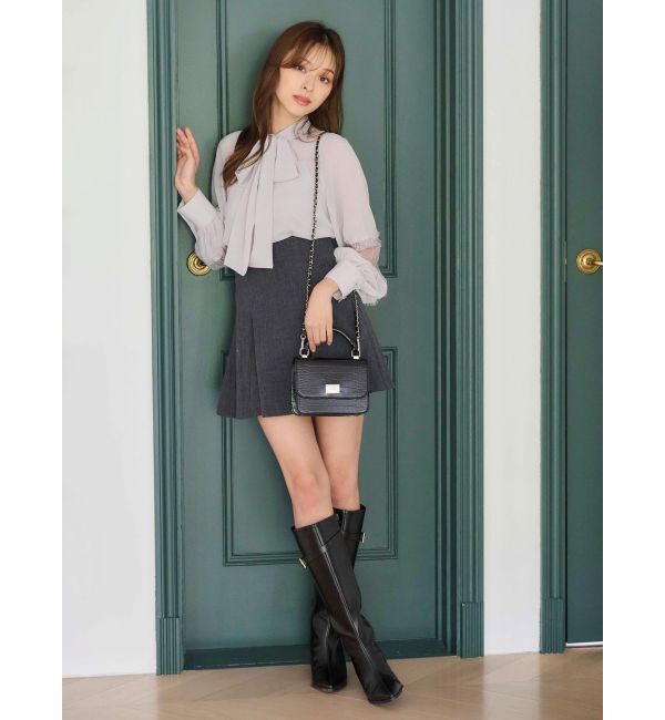 MERCURYDUO「ポイントレースボウタイブラウス」|シャツ・ブラウス|