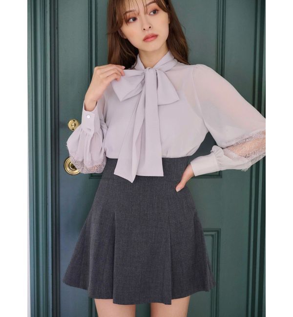 MERCURYDUO「ポイントレースボウタイブラウス」|シャツ・ブラウス|