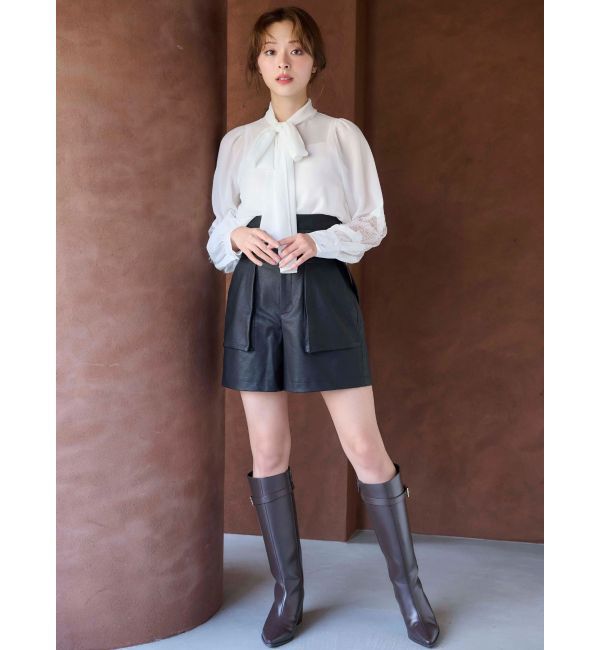 MERCURYDUO「ポイントレースボウタイブラウス」|シャツ・ブラウス|