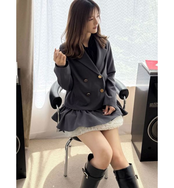 MERCURYDUO「ボリュームチュールティアードミニスカート」|スカート|