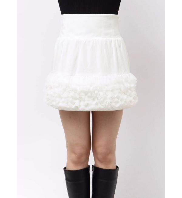 MERCURYDUO「ボリュームチュールティアードミニスカート」|スカート|