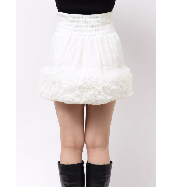 MERCURYDUO「ボリュームチュールティアードミニスカート」|スカート|