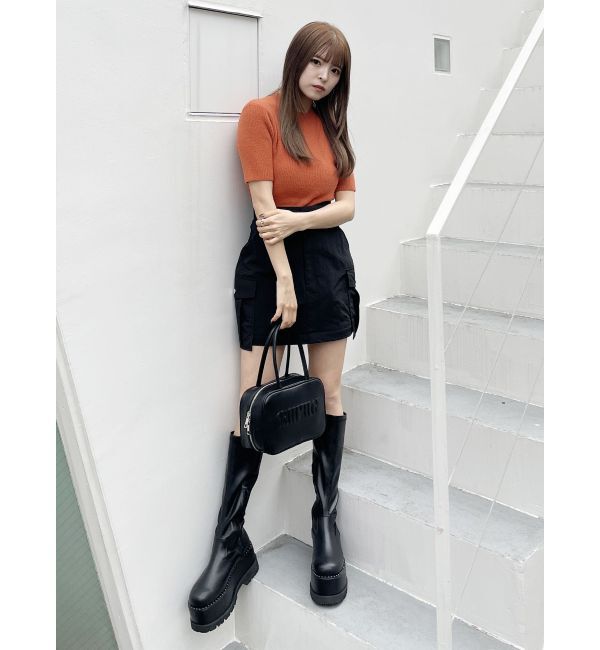 MURUA「ストレッチ厚底ハーフブーツ」|ロングブーツ|