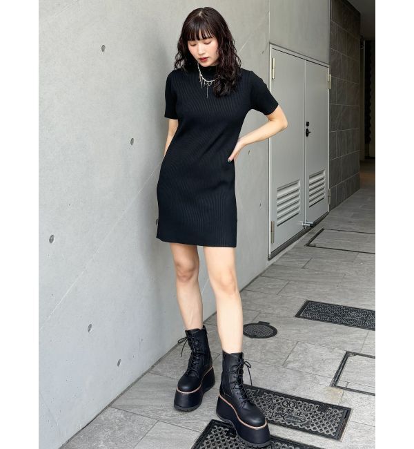 MURUA「ハーフスリーブフィットミニワンピース」|ワンピース|