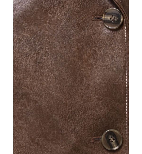 MURUA「スタンドネックフェイクレザージャケット」|ブルゾン・スタジャン|