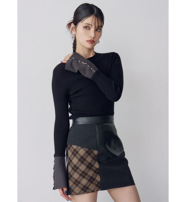 MURUA「ヴィンテージライクパッチワークミニスカート」|スカート|