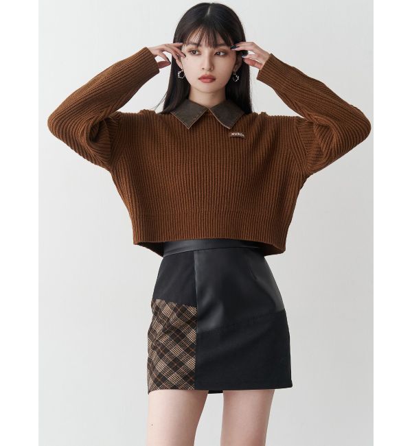 MURUA「ヴィンテージライクパッチワークミニスカート」|スカート|